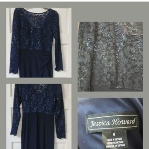 Jessica Howard size 6  Navy  Formal  Dress